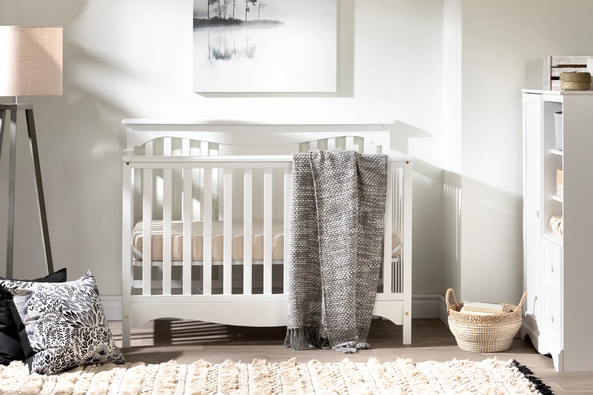 11846 Savannah White Crib with Toddler Rail - South Shore-5