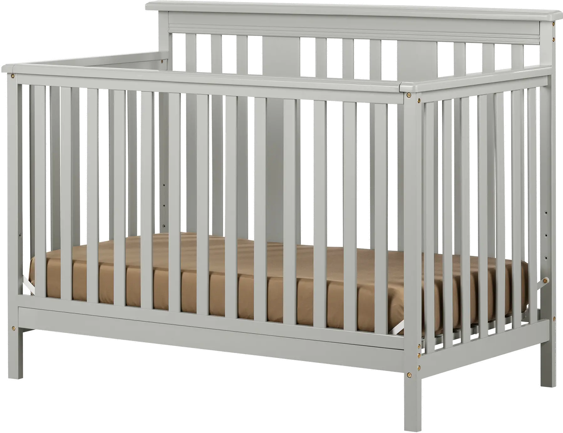 11851 Cotton Candy Gray Crib with Toddler Rail - South Shore-1