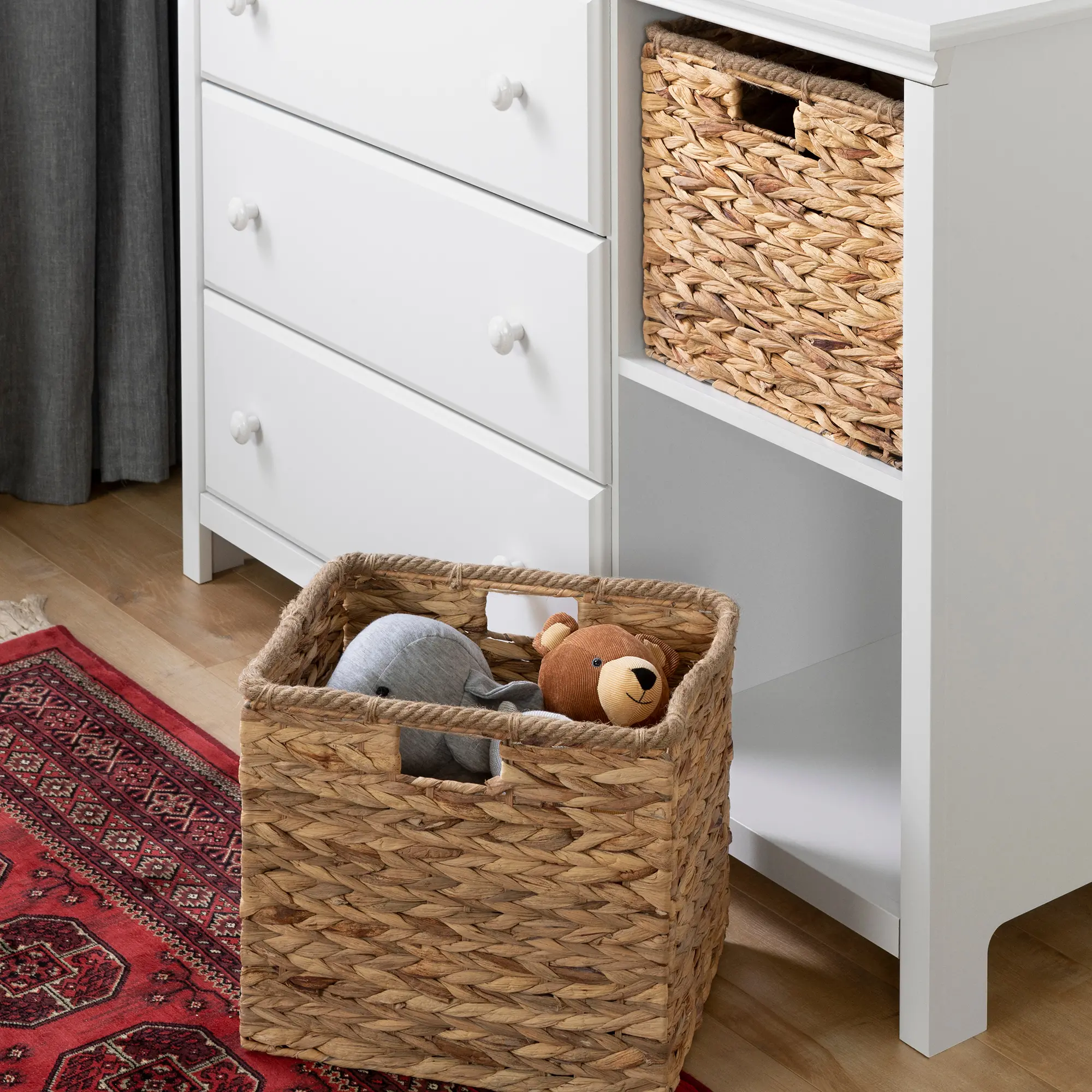 12140 Cotton Candy White 3 Drawer Dresser with Baskets - South Shore-4