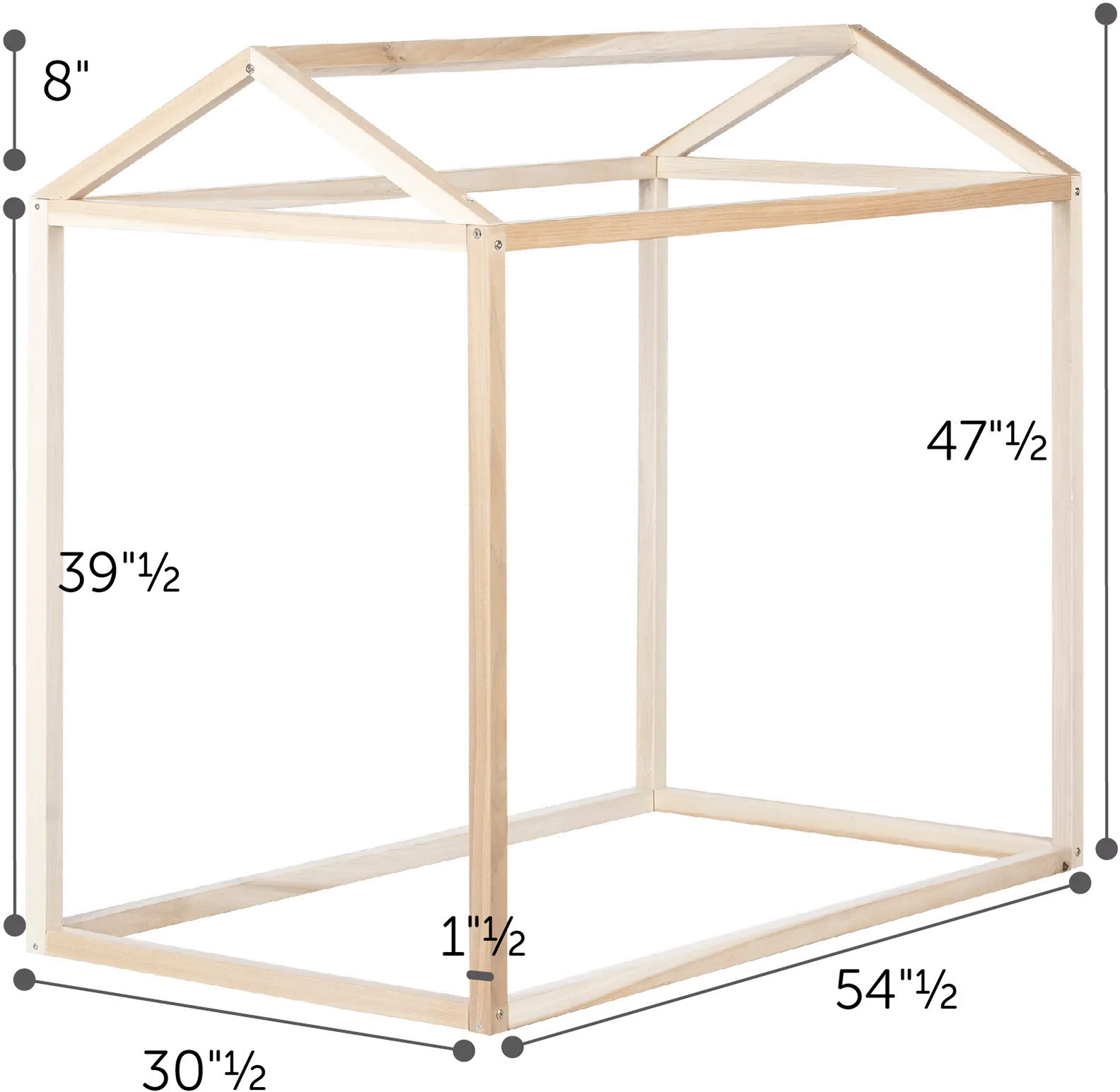 12225 Sweedi Natural Toddler Bed Frame-5