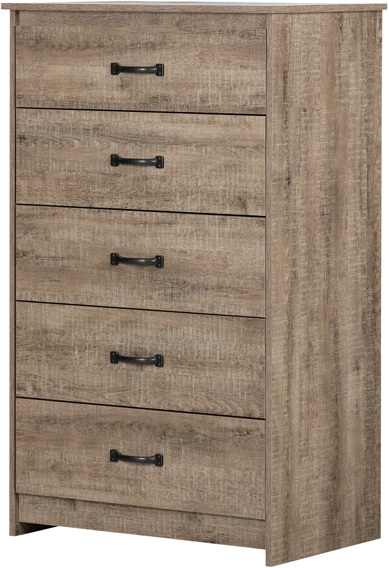 12230 Tassio Farmhouse Weathered Oak Chest of Drawers - South Shore-1