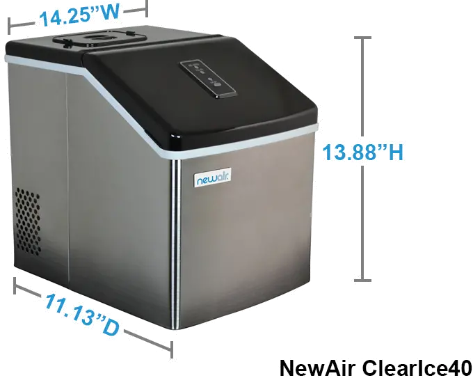 CLEARICE40 Newair Countertop Clear Ice Maker - Silver-9