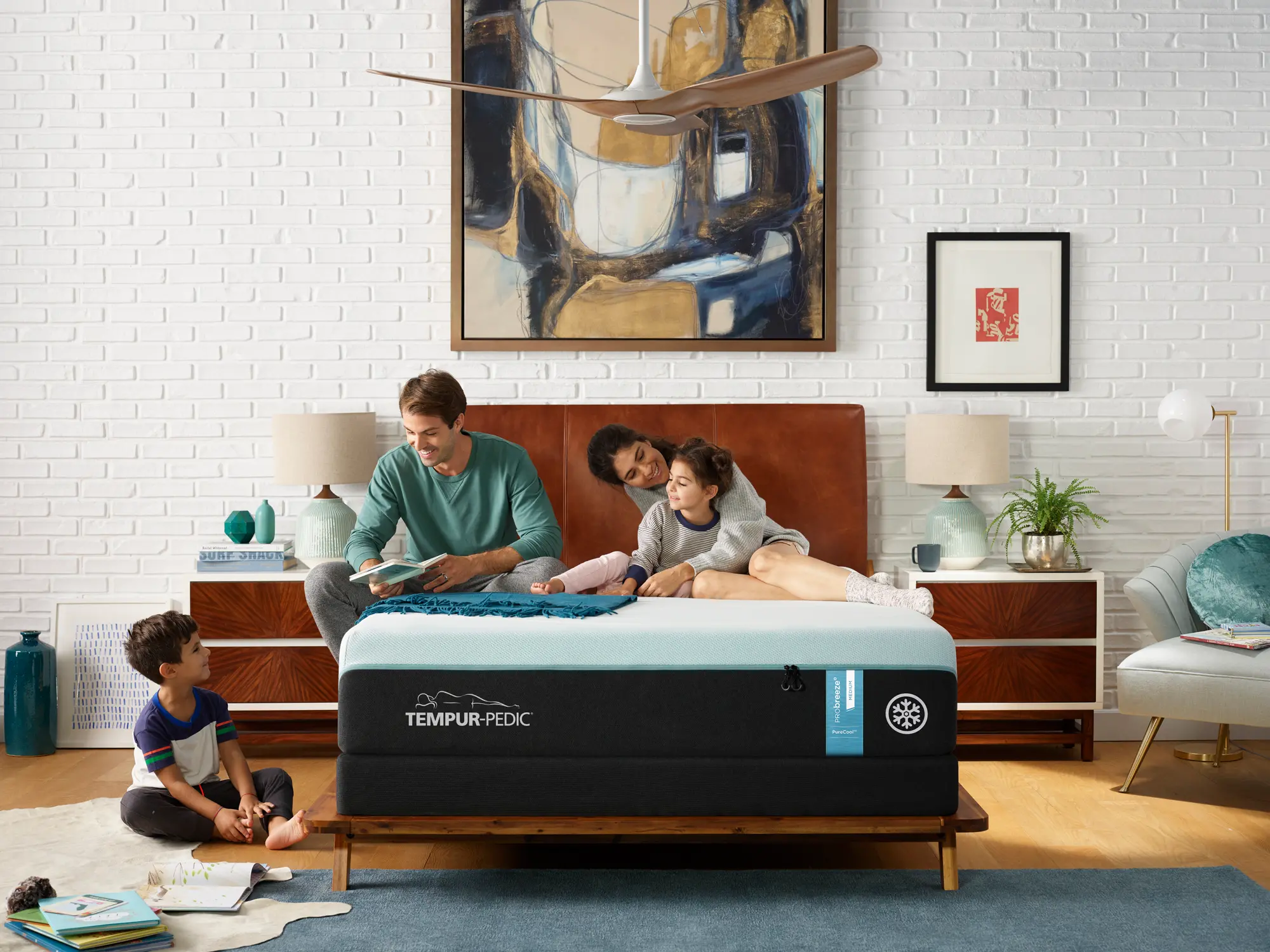 TXL-2PC-PROBREEZE-MH Tempur-Pedic PRObreeze Medium Hybrid Split King Mattress-3