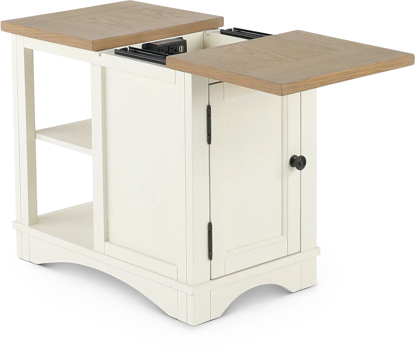 Amy Cotton White Side Table-5