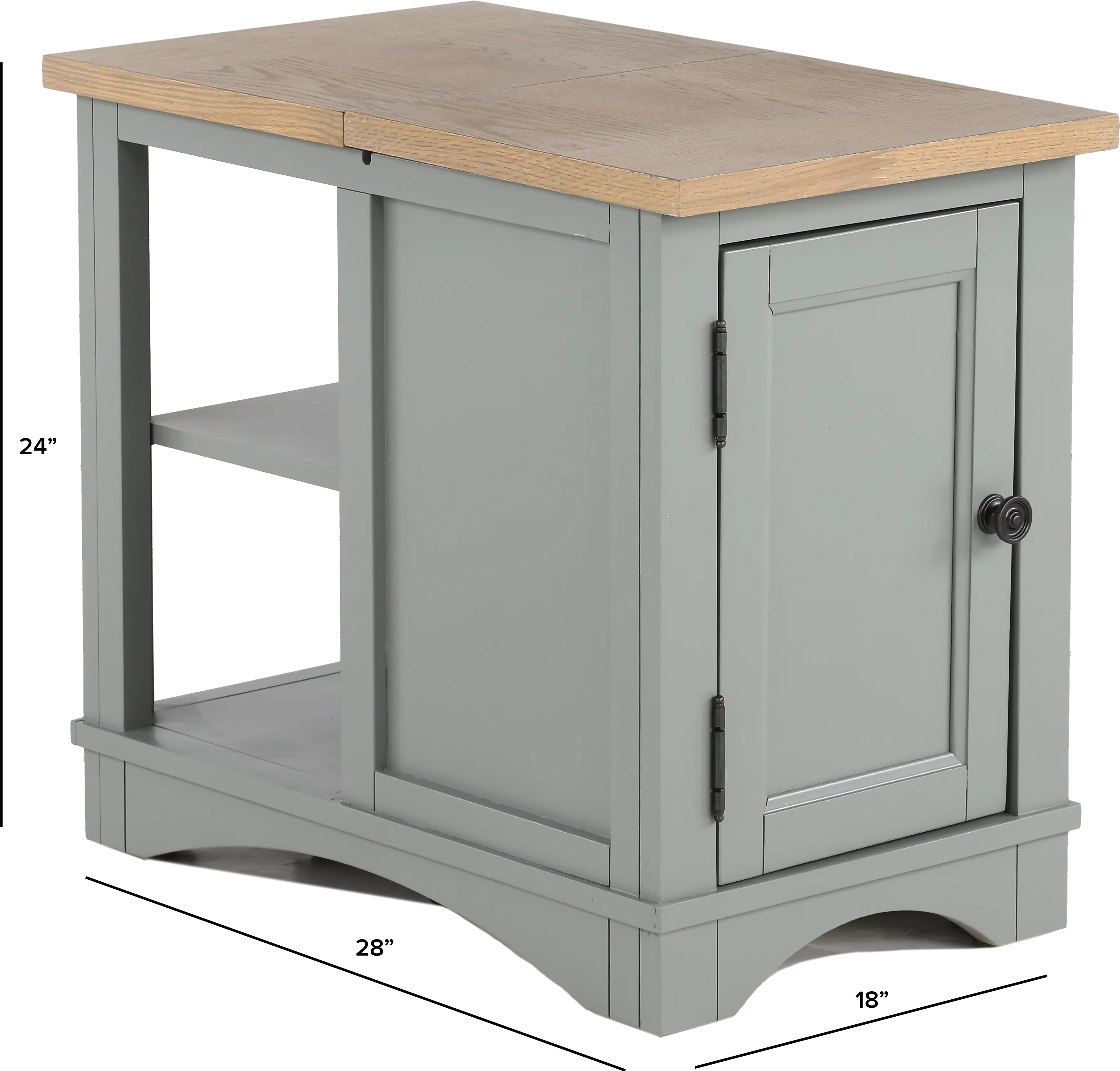 Amy Dove Gray Side Table-3
