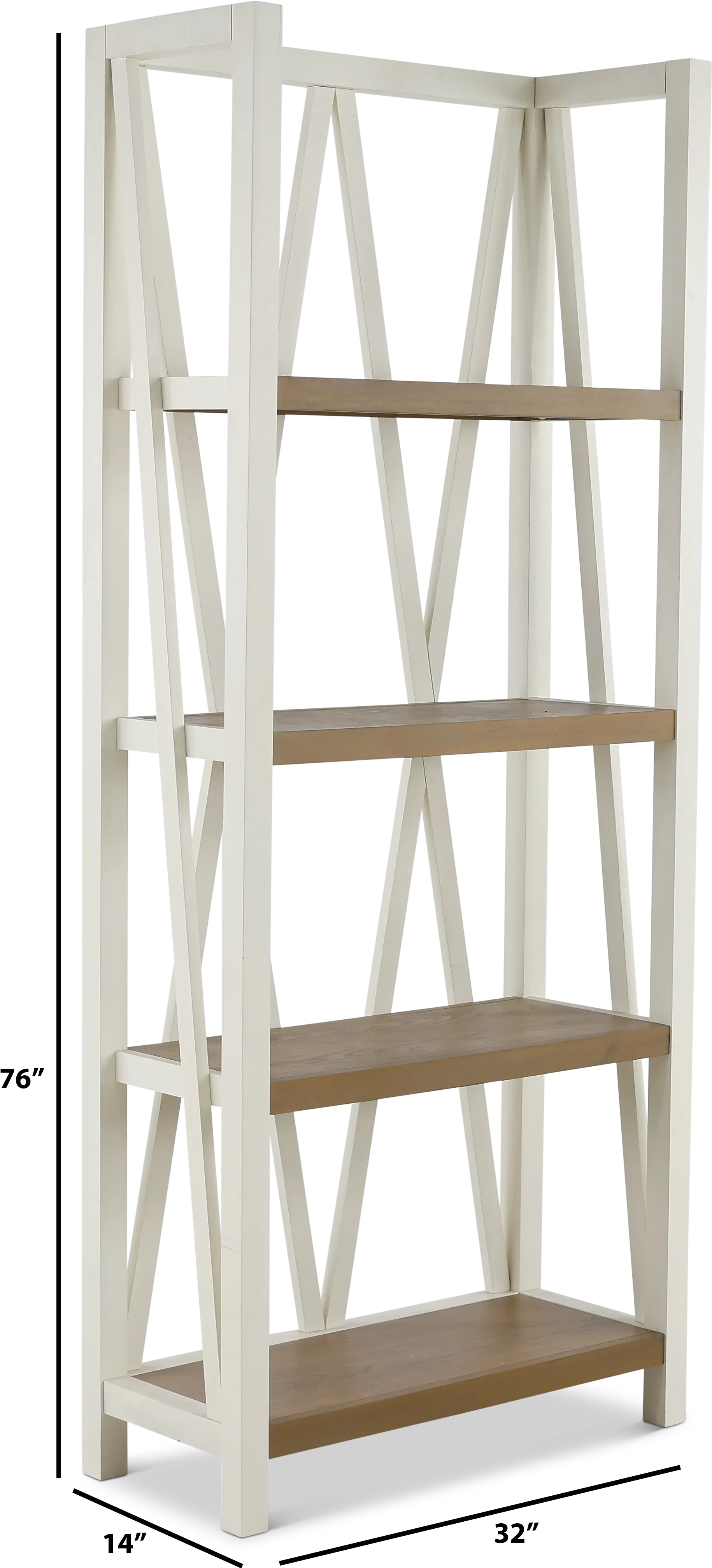 Amy White and Natural Bookcase-3
