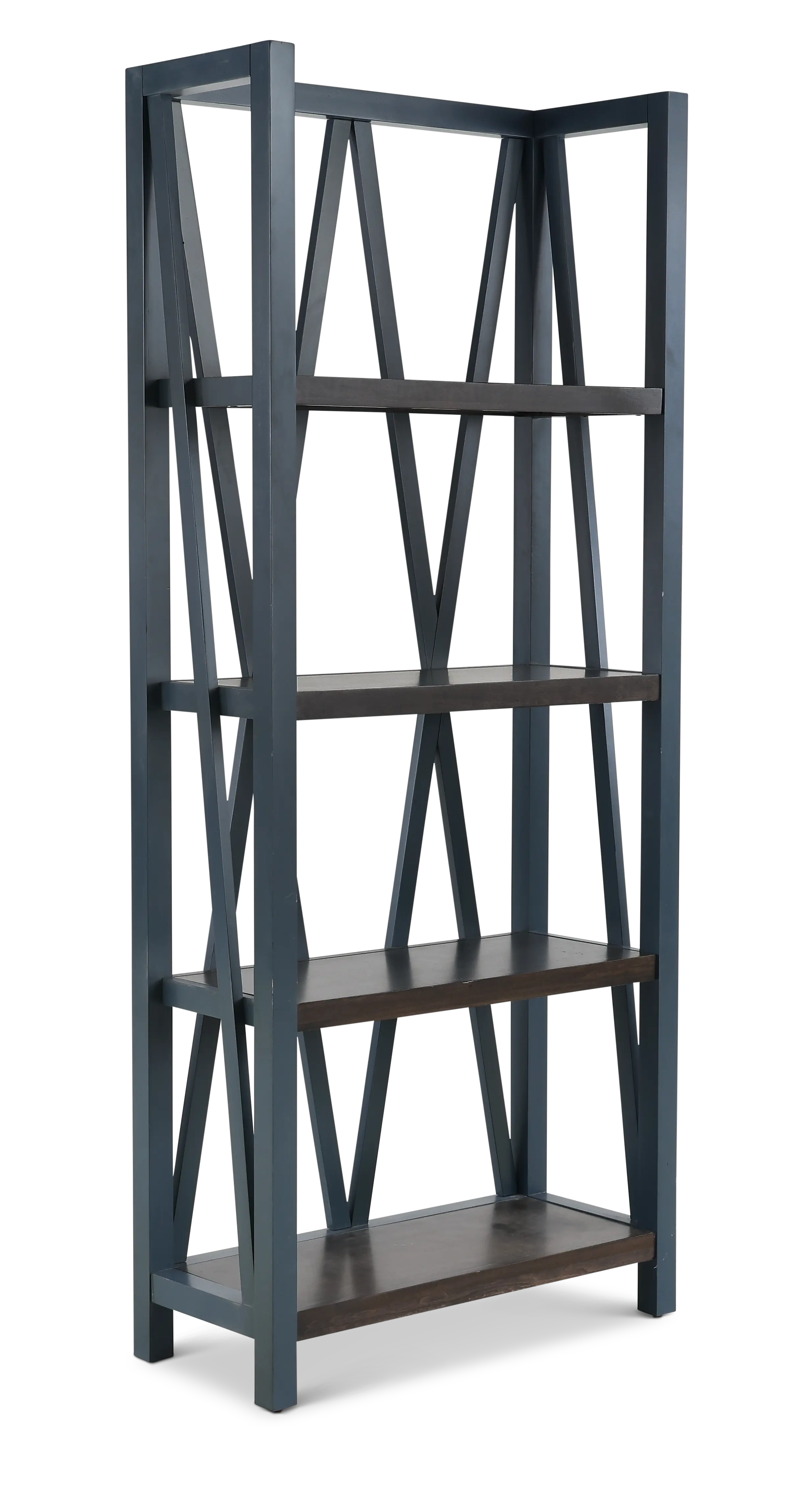 Amy Denim Blue Bookcase-4