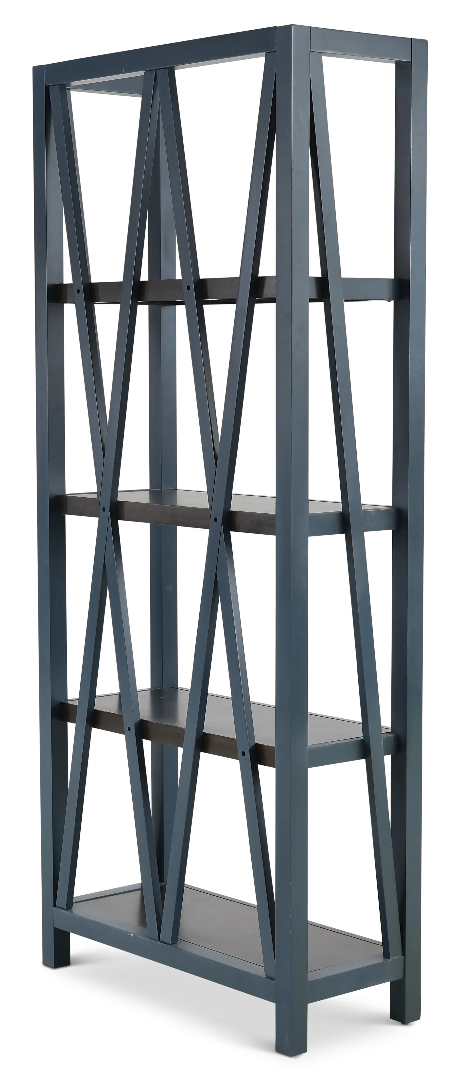 Amy Denim Blue Bookcase-5