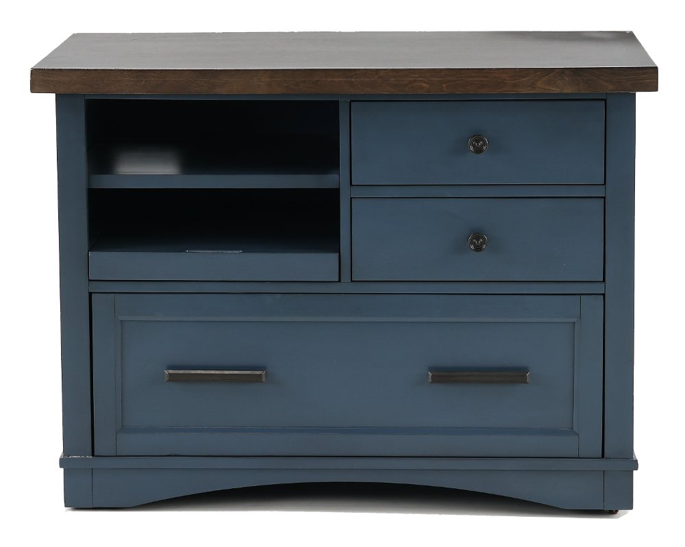 Amy Denim Blue File Cabinet