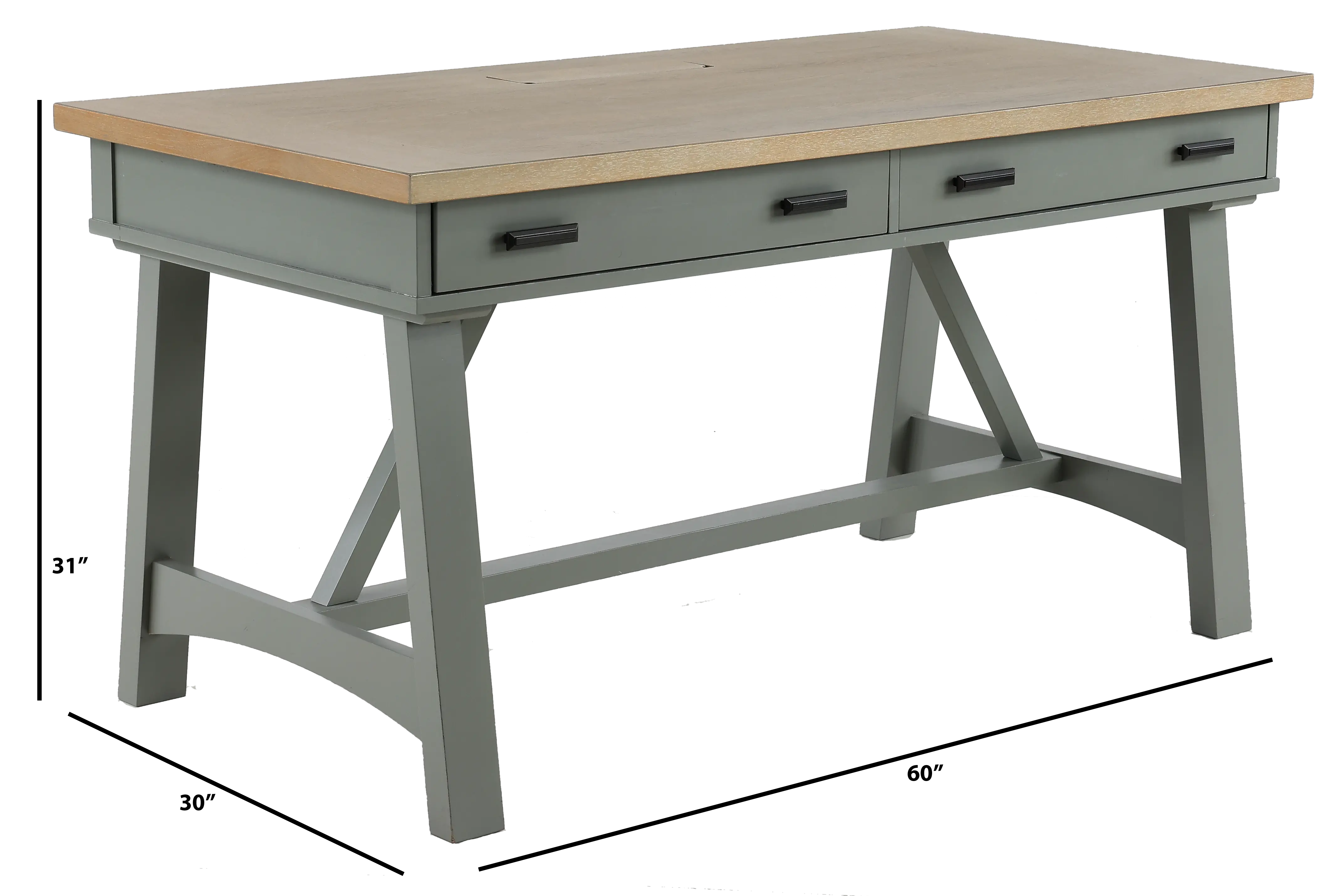 Amy Dove Gray Writing Desk-3