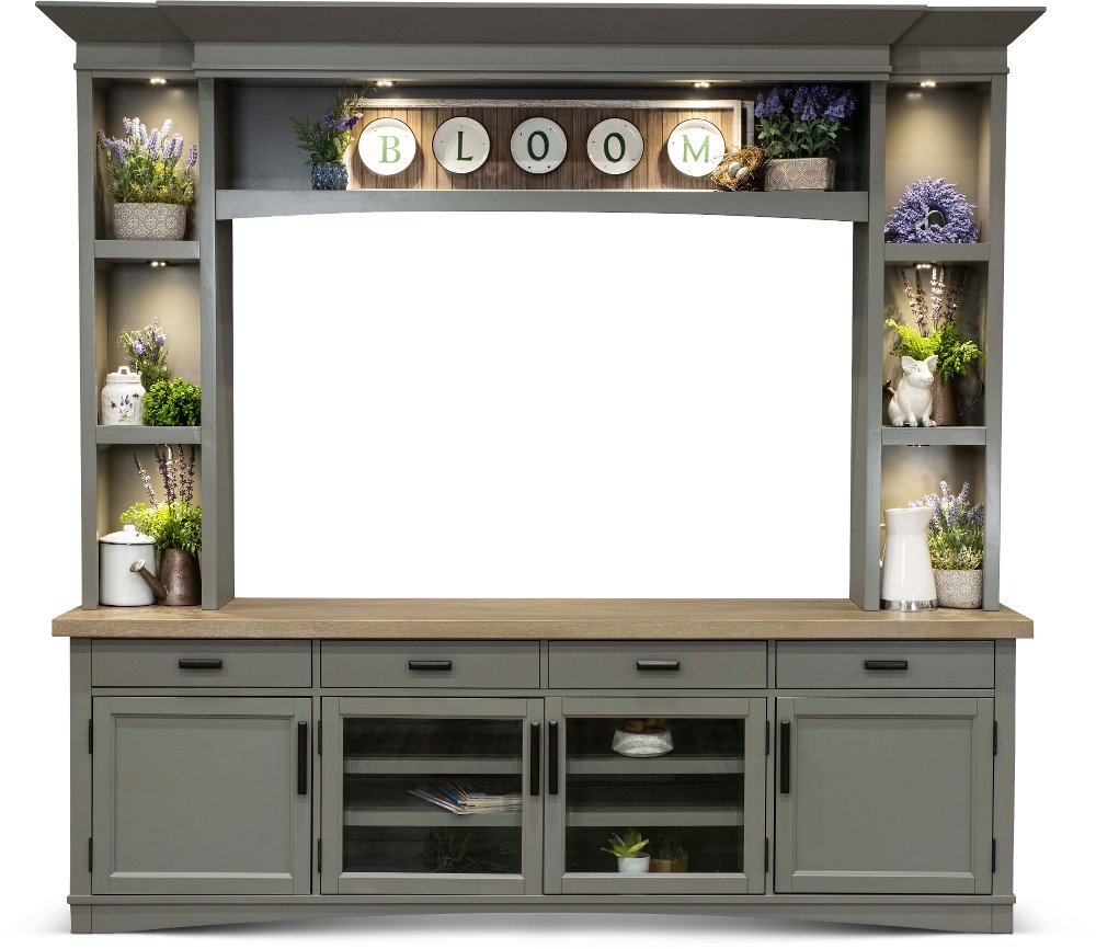 Amy Dove Gray 92" Entertainment Center