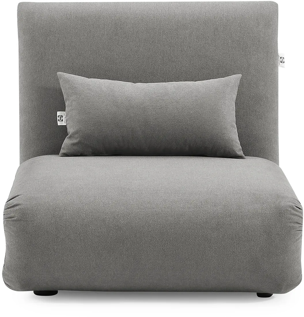 Slate Gray Folding Theater Lounger Chair and Fold Out Bed - Sutton-1