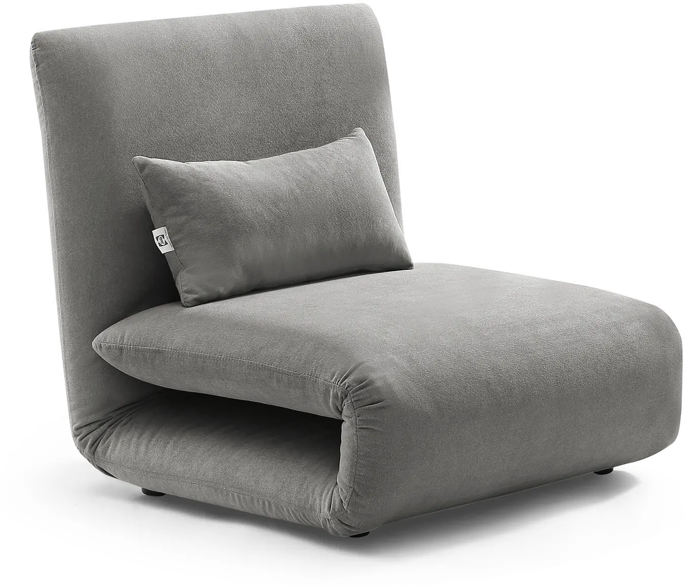 Slate Gray Folding Theater Lounger Chair and Fold Out Bed - Sutton-3