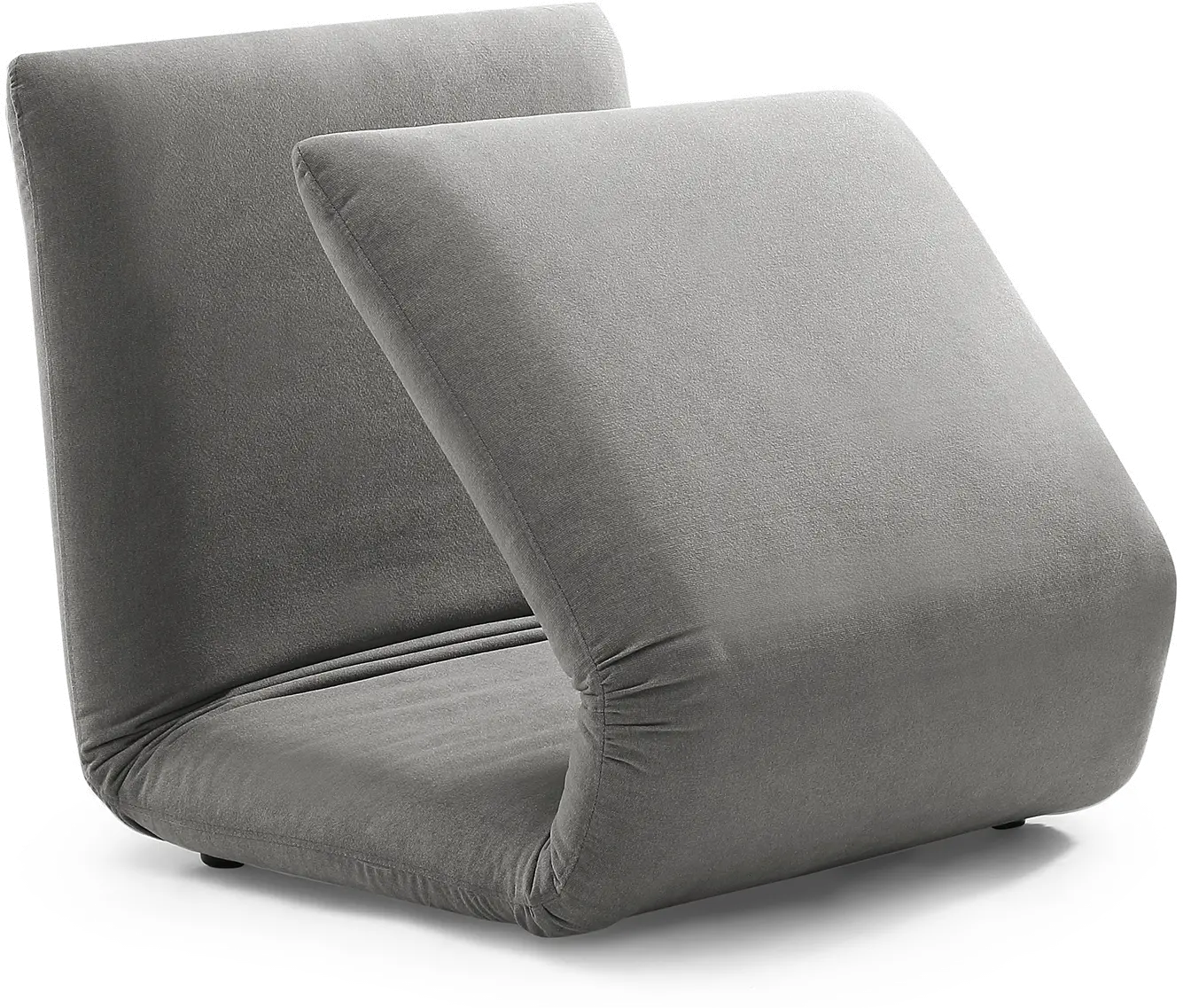 Slate Gray Folding Theater Lounger Chair and Fold Out Bed - Sutton-5