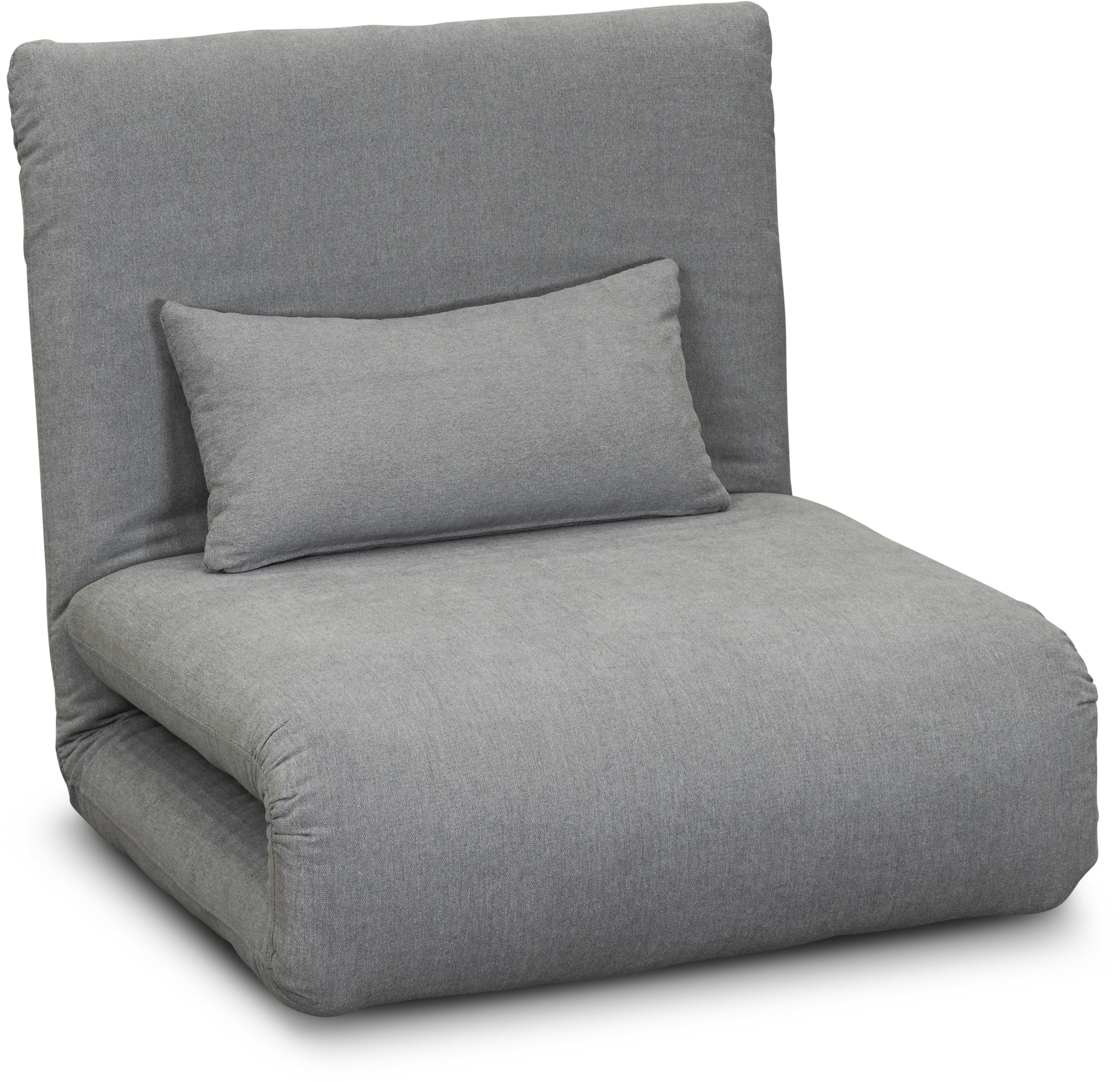 Slate Gray Folding Theater Lounger Chair and Fold Out Bed - Sutton-8