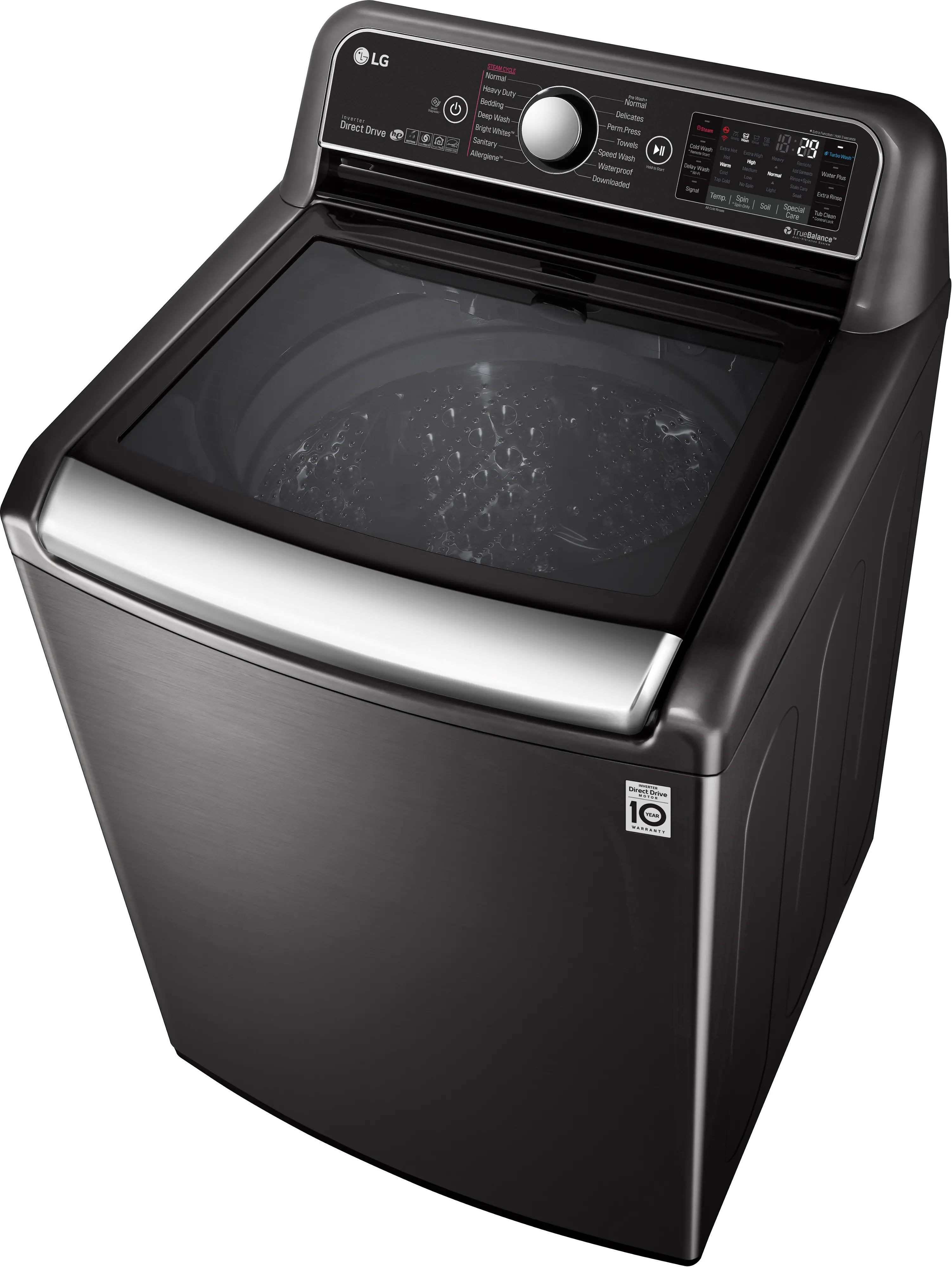 WT7900HBA LG Top Load Washer 5.5 cu. ft. TurboWash3D - Black Steel-7