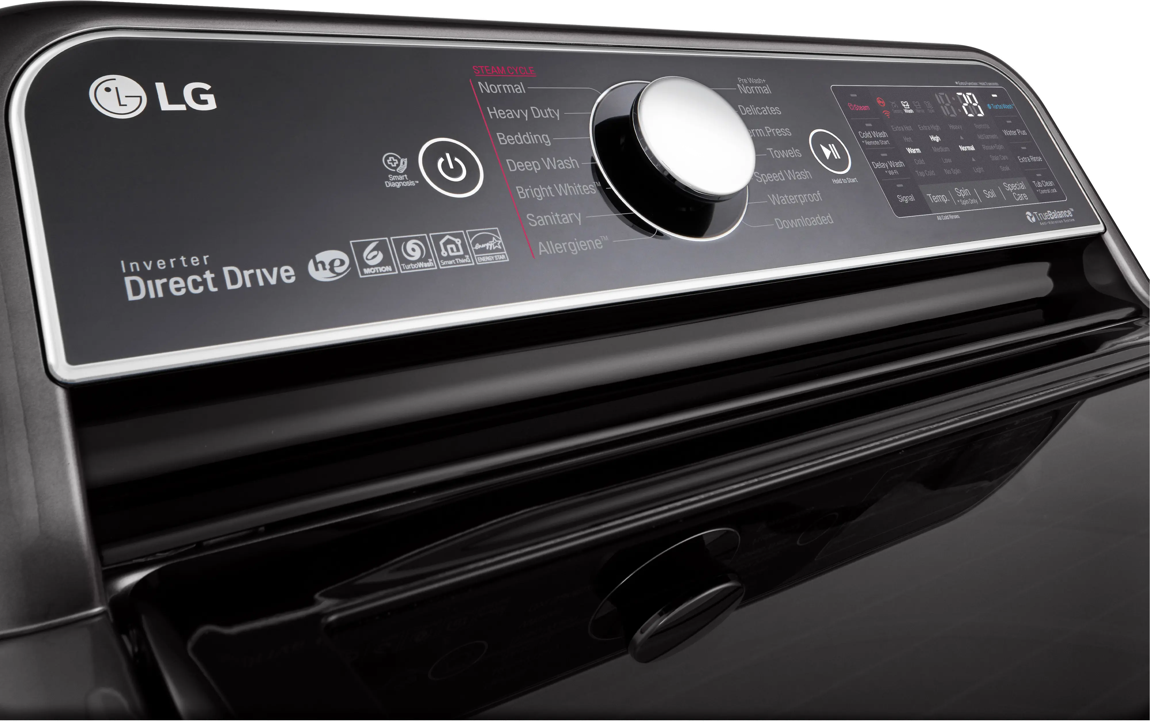 WT7900HBA LG Top Load Washer 5.5 cu. ft. TurboWash3D - Black Steel-8