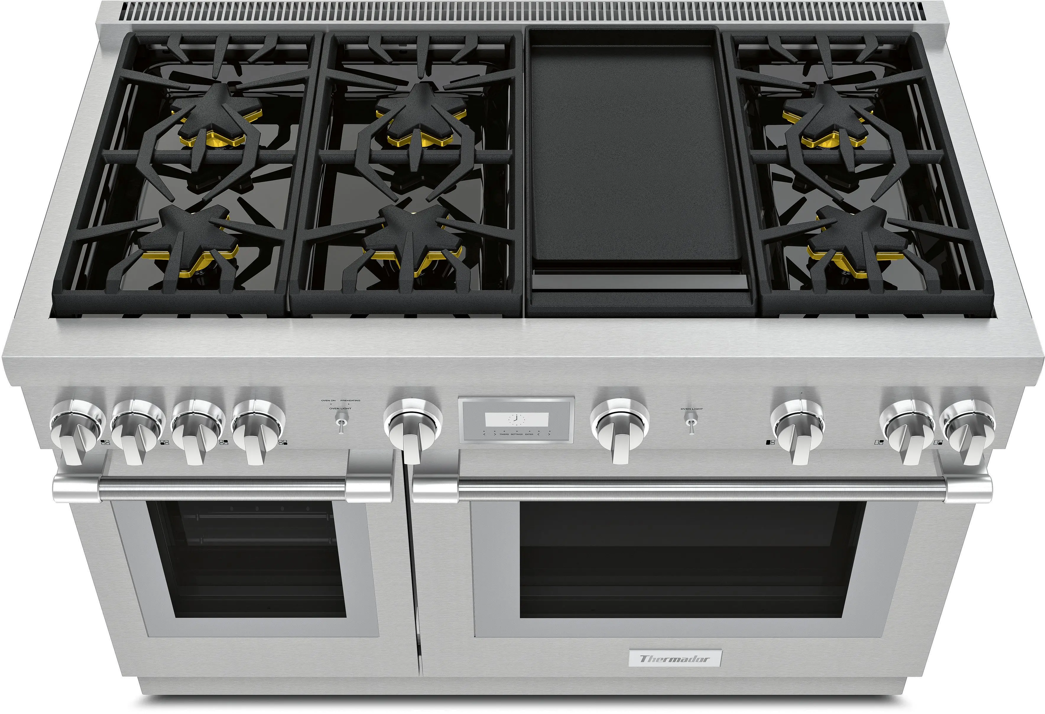 PRG486WDH Thermador Pro Harmony 48  Double Oven Gas Range with Griddle - Stainless Steel-4