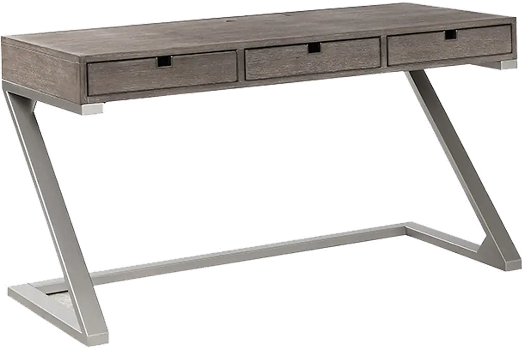 Pacific Heights Washed Gray Home Office Desk-1