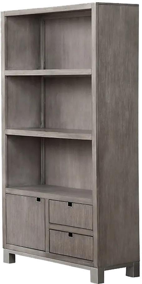 Pacific Heights Washed Gray Home Office Bookcase-1