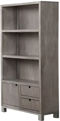 Pacific Heights Washed Gray Home Office Bookcase