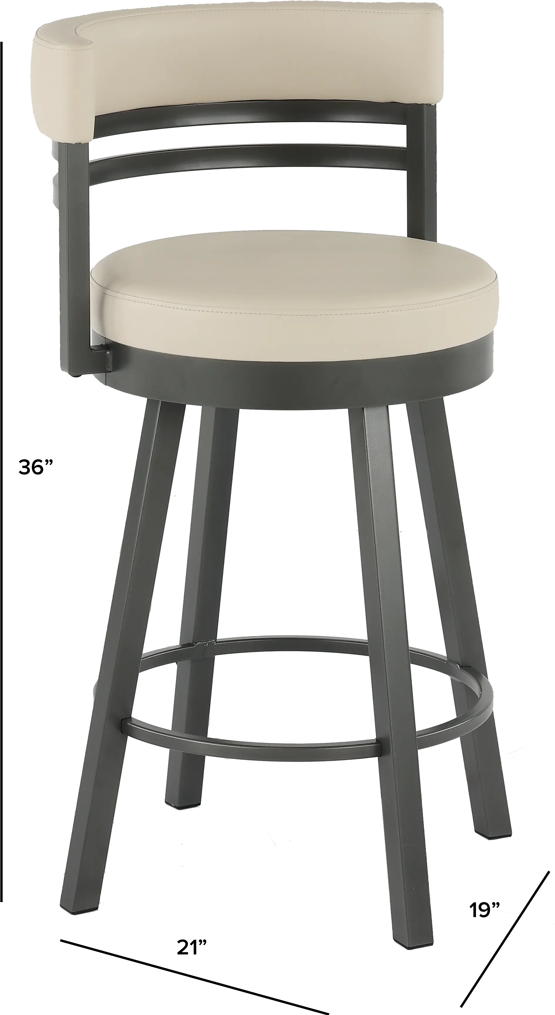 Ronny Oyster White Swivel Counter Height Stool-3