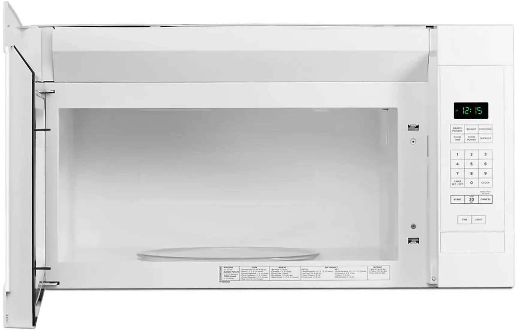 AMV2307PFW Amana 1.6 Cu. Ft. Over-the-Range Microwave - White-3