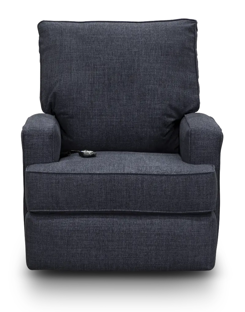 Kersey Navy Blue Power Swivel Glider Recliner