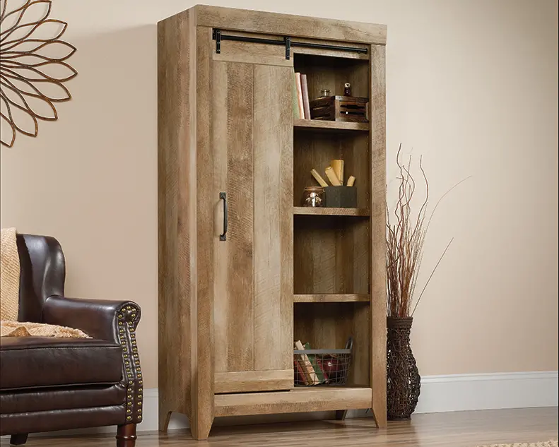 Adept Storage Craftsman Oak Storage Cabinet-2