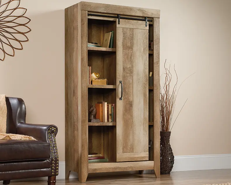 Adept Storage Craftsman Oak Storage Cabinet-1