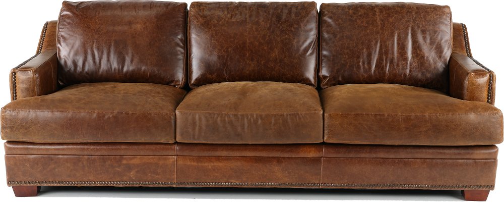 Antique Brown Leather Sofa