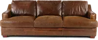 Antique Brown Leather Sofa