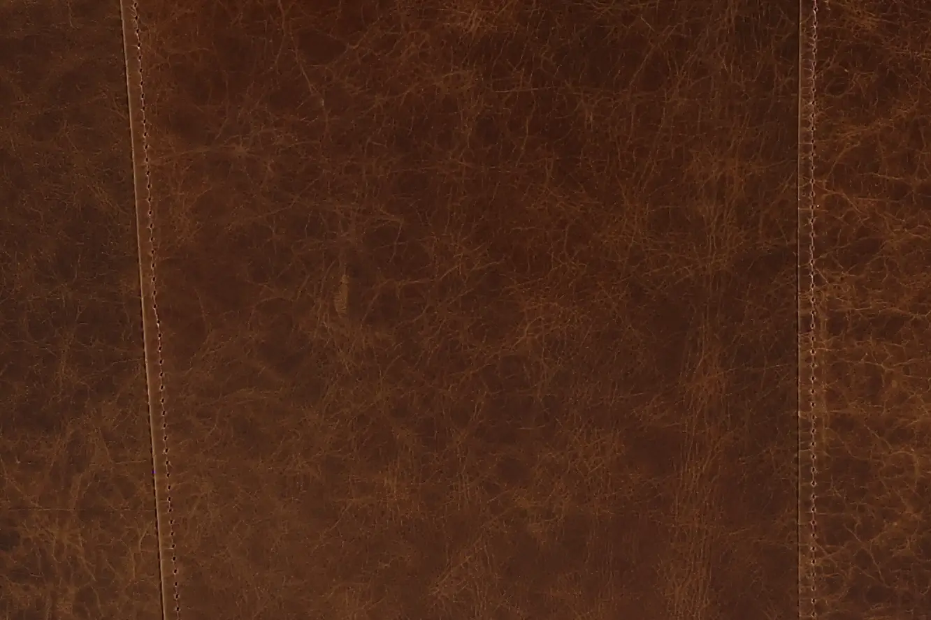 Antique Brown Leather Sofa-8
