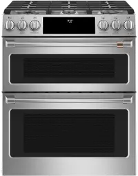 CGS750P2MS1 Cafe 6.7 cu ft Double Oven Gas Range - Stainless Steel