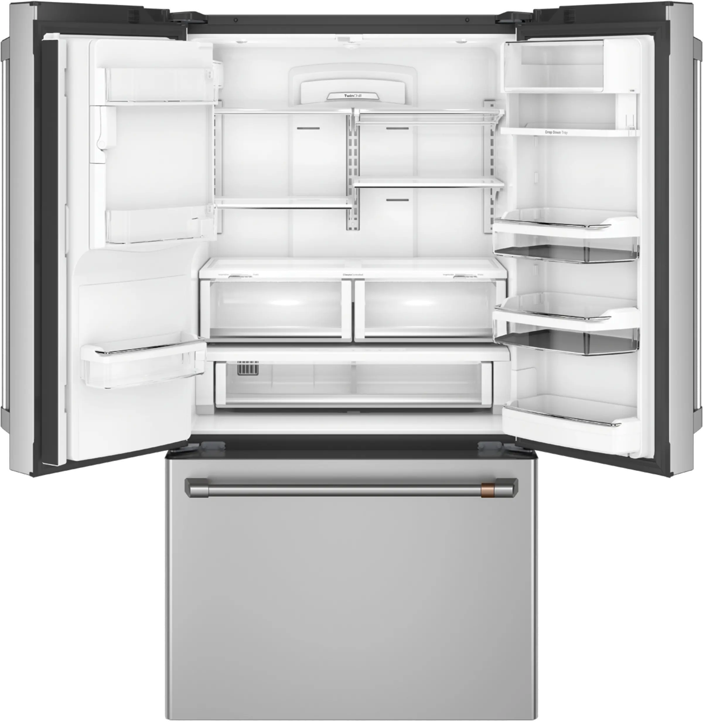 CYE22TP2MS1 Cafe 22.2 cu ft French Door Refrigerator - Counter Depth Stainless Steel-4