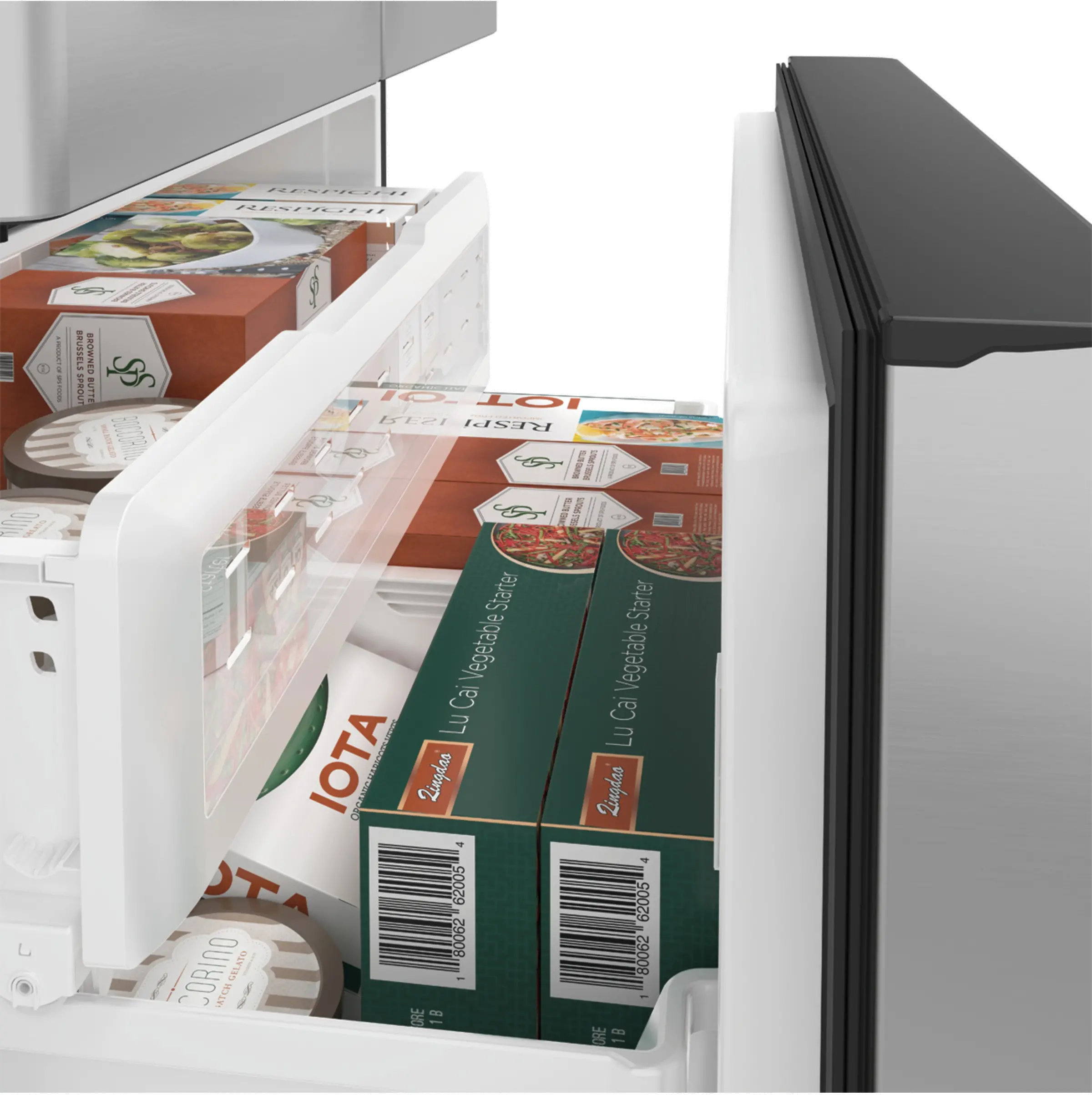 CYE22TP2MS1 Cafe 22.2 cu ft French Door Refrigerator - Counter Depth Stainless Steel-7