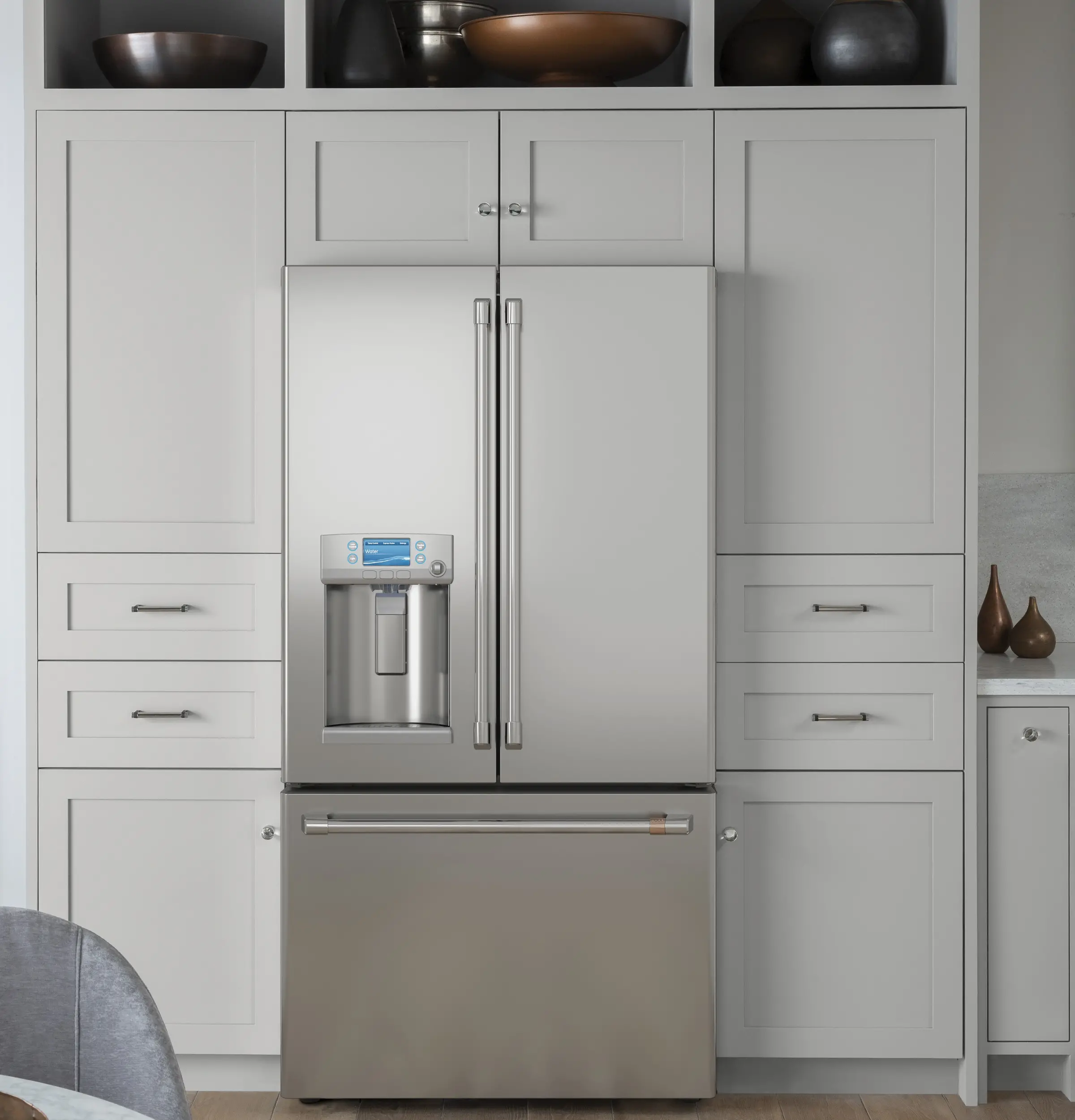 CYE22TP2MS1 Cafe 22.2 cu ft French Door Refrigerator - Counter Depth Stainless Steel-8