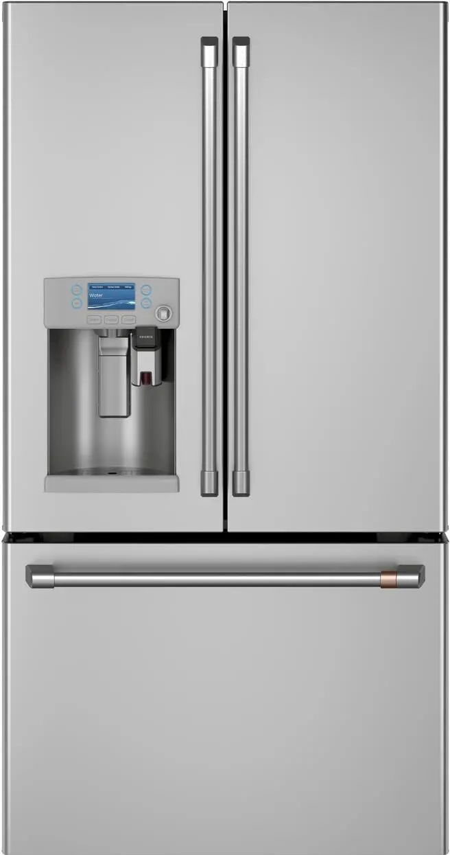CYE22UP2MS1 Cafe 22 cu ft French Door Refrigerator - Counter Depth Stainless Steel-2