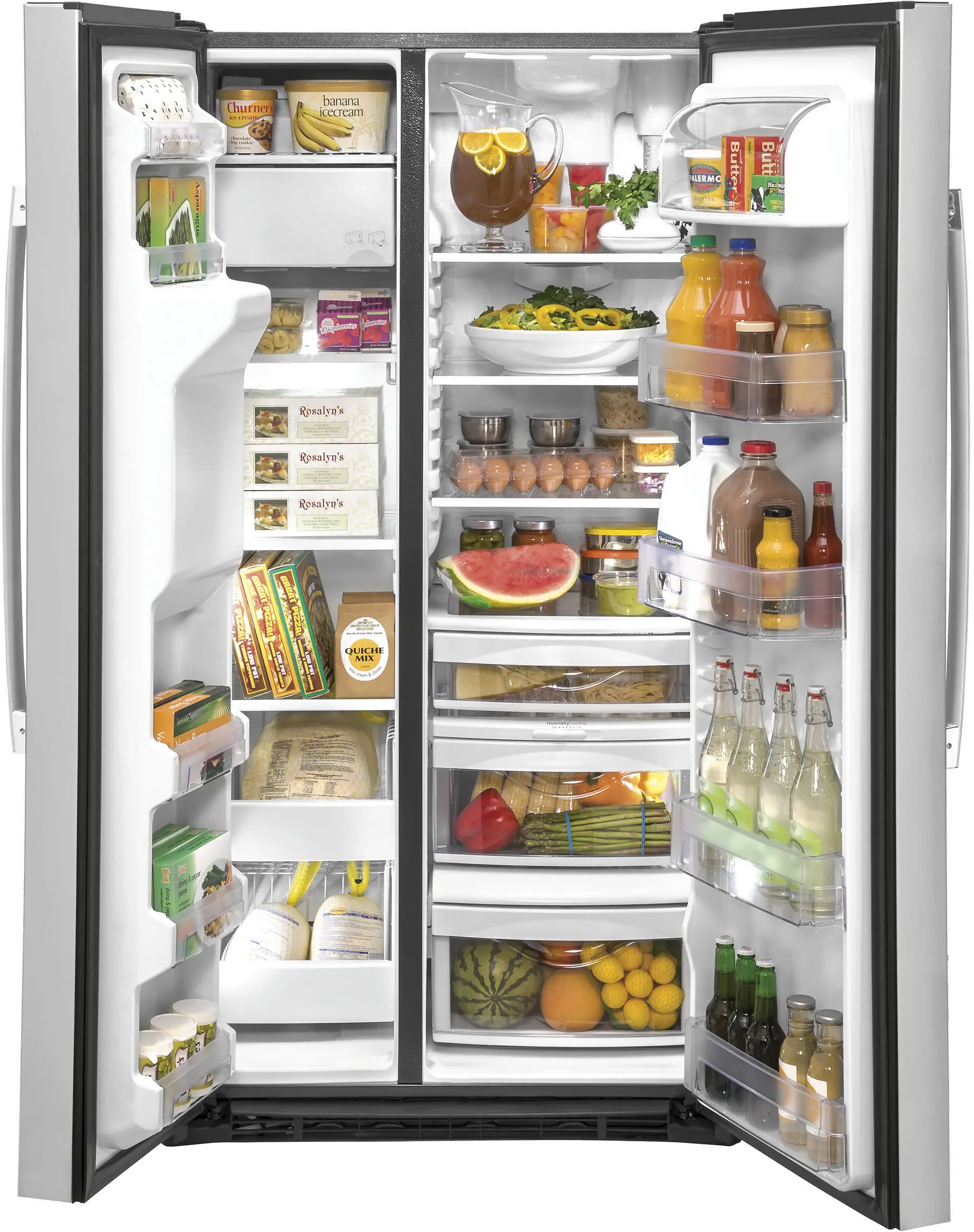GZS22IYNFS GE 21.8 cu ft Side by Side Refrigerator - Counter Depth Stainless Steel-3