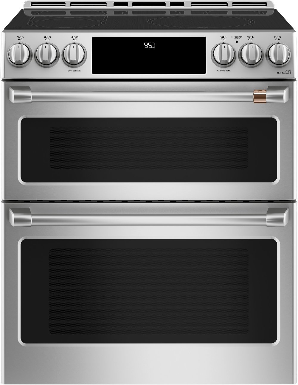 Cafe 6.7 cu ft Electric Induction Double Oven Range - Stainless Steel