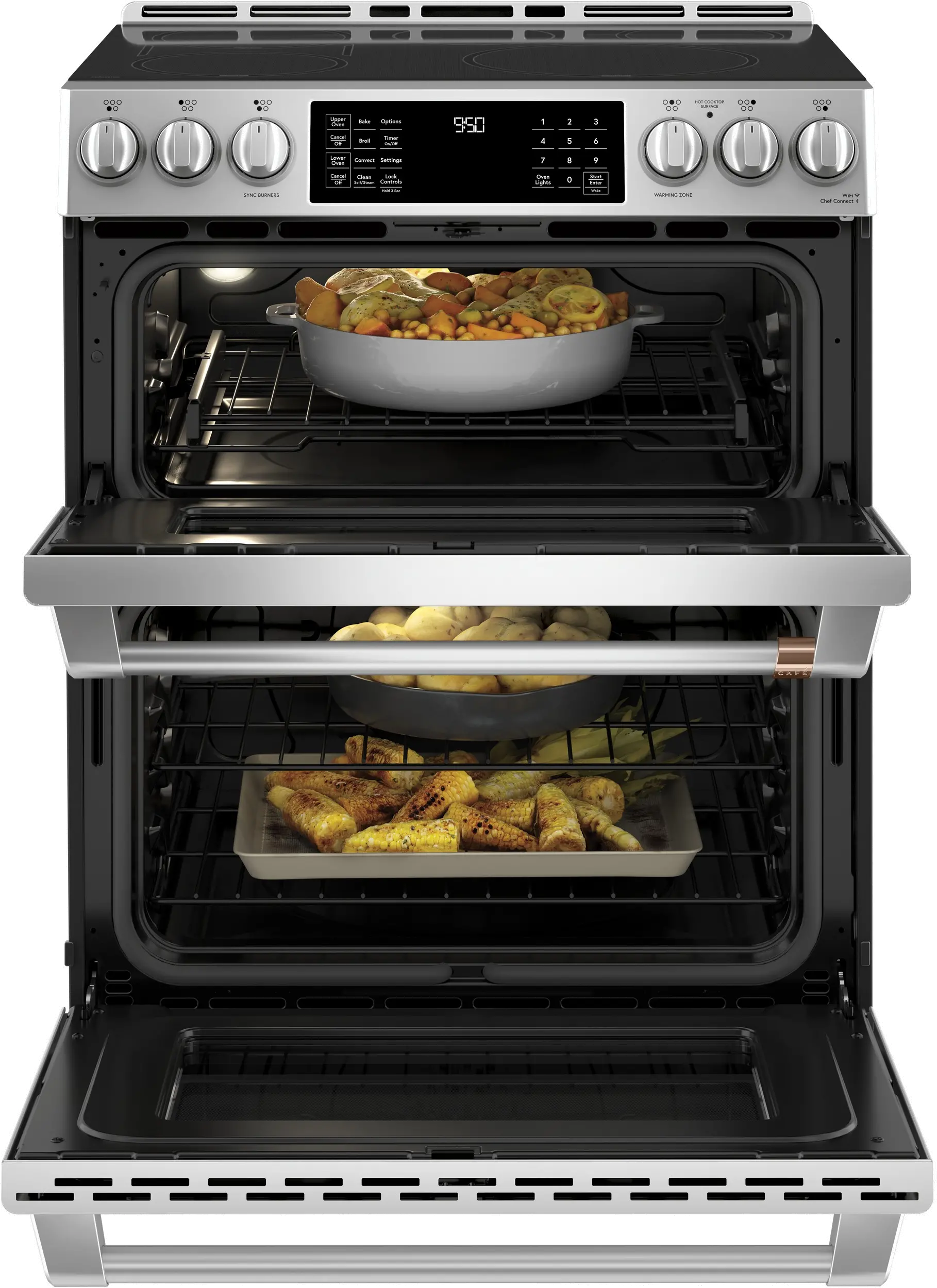 CHS950P2MS1 Cafe 6.7 cu ft Electric Induction Double Oven Range - Stainless Steel-6