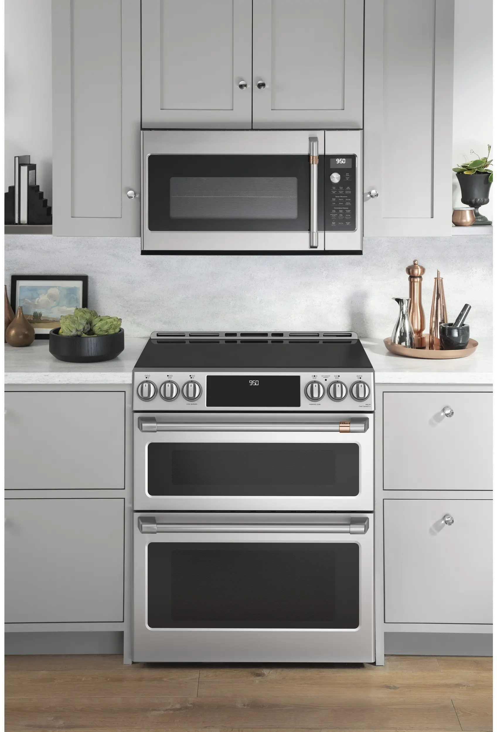 CHS950P2MS1 Cafe 6.7 cu ft Electric Induction Double Oven Range - Stainless Steel-2