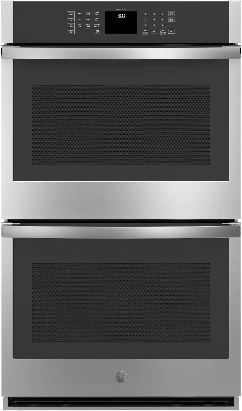 GE 10 cu ft Double Wall Oven - Stainless Steel 30 Inch