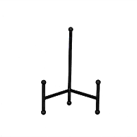 4 Inch Distressed Black Metal Tabletop Easel