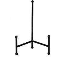 5 Inch Distressed Black Metal Tabletop Easel