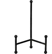 6 Inch Distressed Black Metal Tabletop Easel