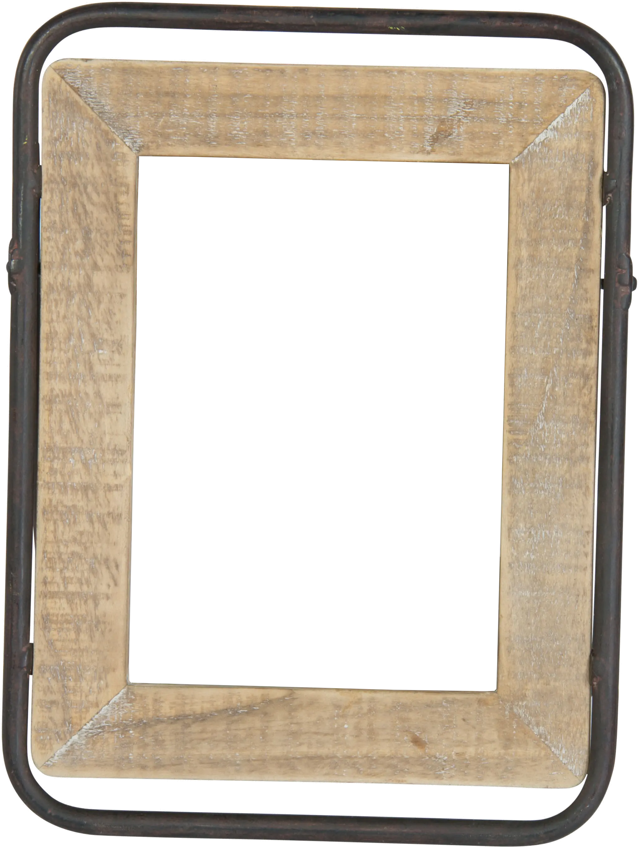 Brown and Black Wood and Metal 5x7  Picture Frame-1