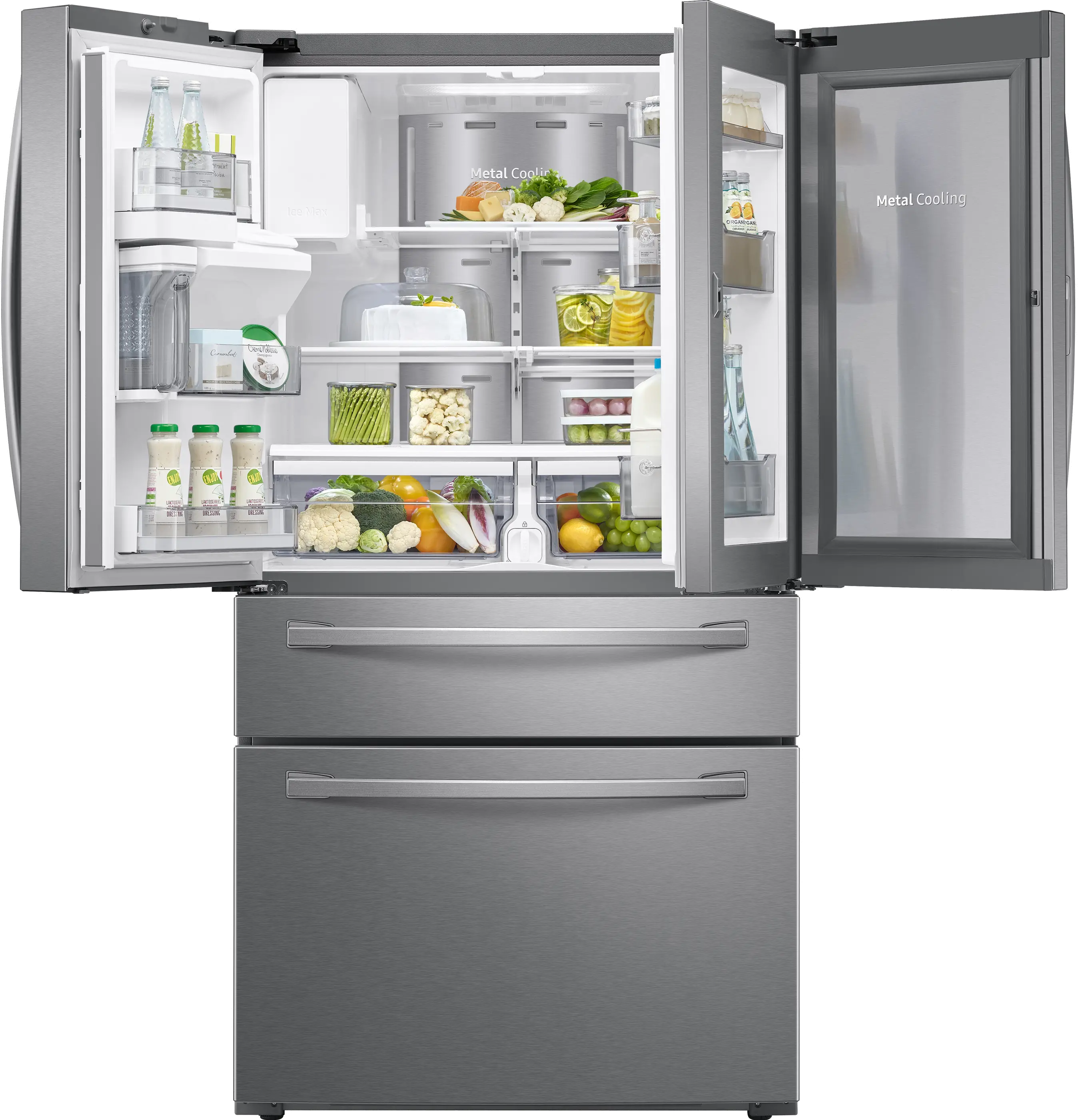 RF22R7351SR Samsung 22.4 cu ft 4 Door Refrigerator - Counter Depth Stainless Steel-3