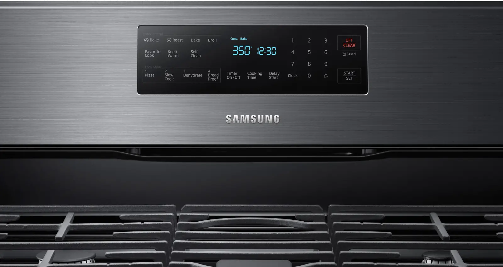 NX58R5601SG Samsung Gas Convection Range - Black Stainless Steel-2