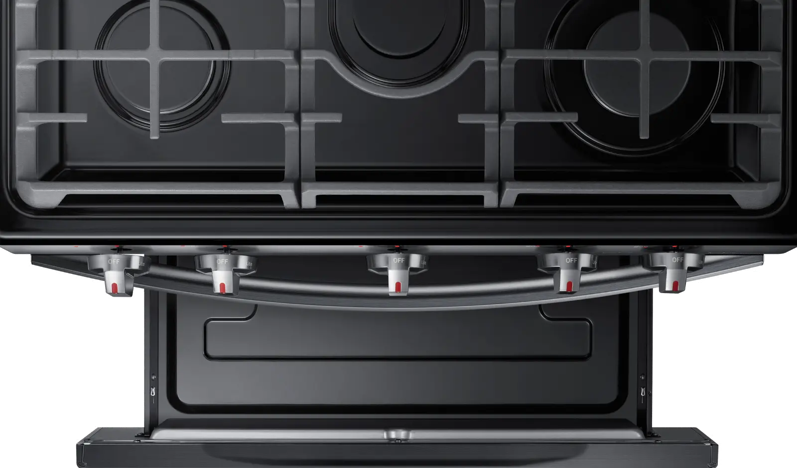 NX58R5601SG Samsung Gas Convection Range - Black Stainless Steel-5